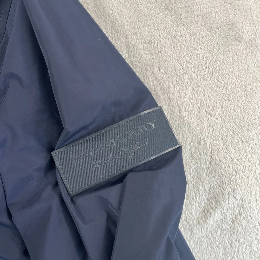 Burberry London Hedley Hooded Zip-Up JacketMen 52 Navy Packable Hood $590 - Picture 8 of 15